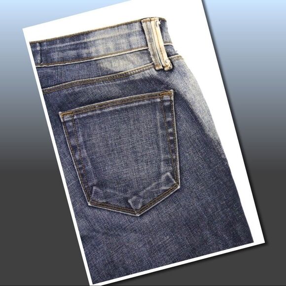 Free People Acid Washed Crochet Skinny Jeans 26 - Picture 4 of 5